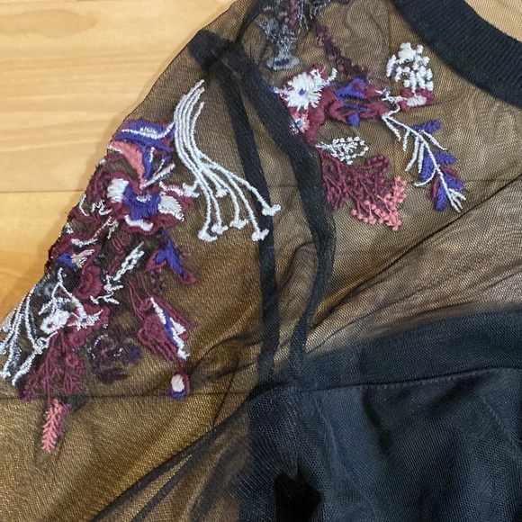 Nordstrom Willow & Clay Blouse Sheer Top xsmall - Picture 3 of 7